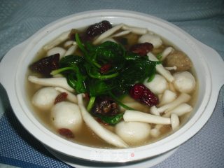 菌菇双丸汤的做法步骤：9