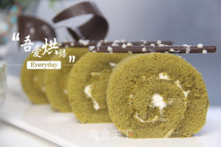 抹茶蛋糕卷的做法步骤：10