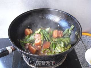 红烧肉烧扁豆的做法步骤：7