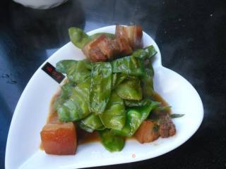 红烧肉烧扁豆的做法步骤：8