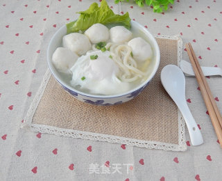 鱼丸汤面的做法步骤：9