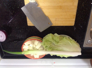 豆腐白菜汤的做法步骤：1