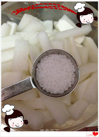 仙草阁私房菜（佐酒小菜）--甜不辣萝卜条的做法步骤：3