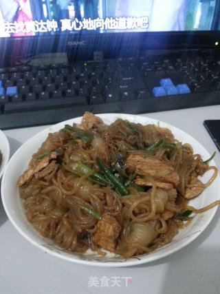 魔芋丝炒肉的做法步骤：7