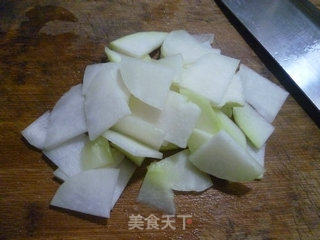 鸡心炒苤蓝的做法步骤：3
