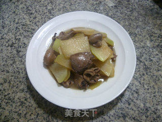 鸡心炒苤蓝的做法步骤：15