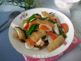 腊肉炒年糕的做法步骤：8