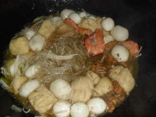 三鲜粉丝煲的做法步骤：6