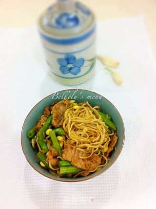 无丝豆肉片焖面的做法步骤：15