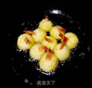 黄金土豆虾球的做法步骤：8