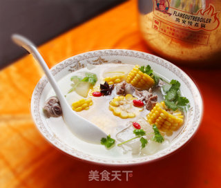 用离火续煮锅烹饪玉米冬瓜排骨汤的做法步骤：11