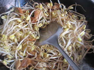简单家常菜---沙锅豆芽的做法步骤：4