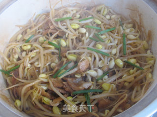 简单家常菜---沙锅豆芽的做法步骤：6