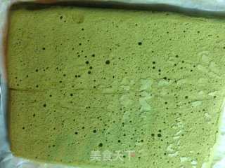 抹茶蛋糕卷的做法步骤：5