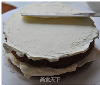 过个萌萌的美美的圣诞节【欢乐滴雪景圣诞老人蛋糕】的做法步骤：7