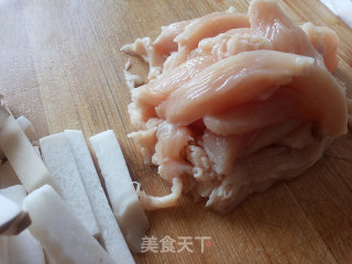 核仁菌菇鸡柳的做法步骤：3