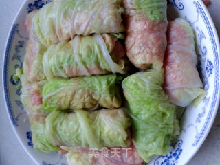 菜叶包肉的做法步骤：4