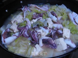 笔管鱼炖白菜豆腐的做法步骤：15
