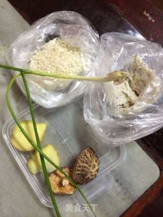 香菇吻仔鱼粥的做法步骤：2