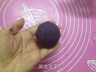 紫薯蛋黄抹茶酥的做法步骤：4