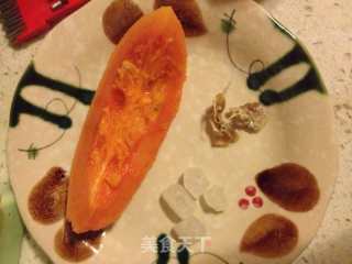 木瓜炖雪蛤的做法步骤：1