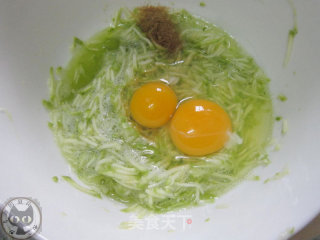 西葫芦蛋饼的做法步骤：1