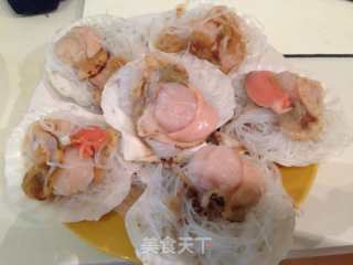 蒜蓉粉丝蒸扇贝的做法步骤：7