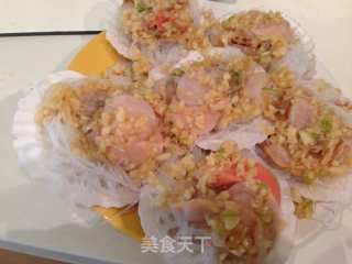 蒜蓉粉丝蒸扇贝的做法步骤：8