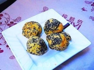 豆渣芝麻团的做法步骤：6