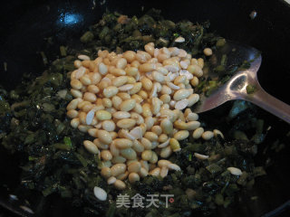黄豆炒雪里蕻的做法步骤：5