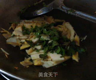 香菜冬笋片的做法步骤：5