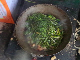 鲜蕨菜炒肉的做法步骤：5