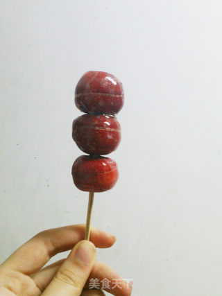 冰糖葫芦全攻略，自制不返砂嘎嘣脆的糖葫芦的做法步骤：9