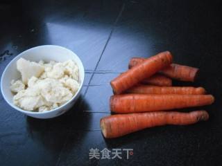 胡萝卜豆渣泥的做法步骤：1