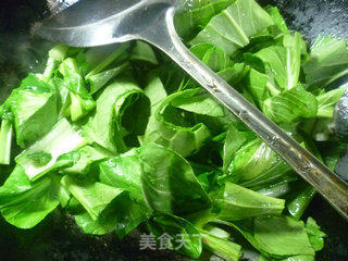 鸡蛋干炒油菜蕻的做法步骤：4