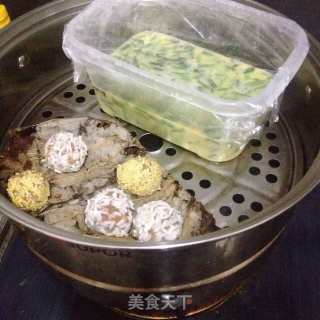 菠菜蘸水蛋羹的做法步骤：4