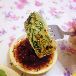菠菜蘸水蛋羹的做法步骤：10