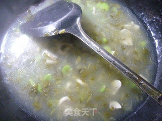 雪菜蘑菇蚕豆羹的做法步骤：10