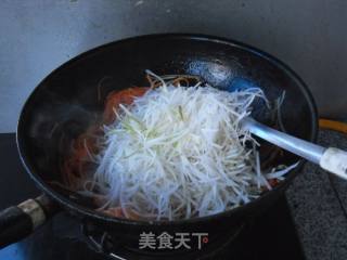 胡萝卜炒芥菜疙瘩的做法步骤：4