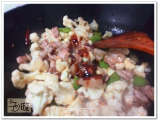 爽脆花菜炒肉【子璇家】的做法步骤：6