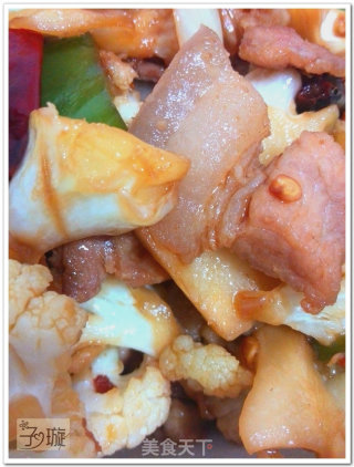 爽脆花菜炒肉【子璇家】的做法步骤：7