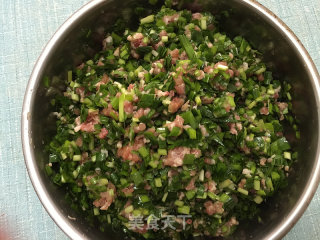 韭菜猪肉饺子（煎饺）的做法步骤：2