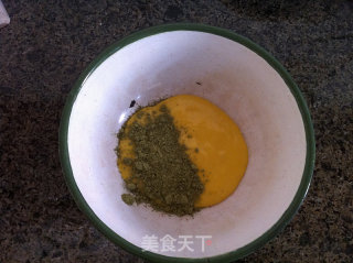 抹茶花纹戚风蛋糕的做法步骤：5