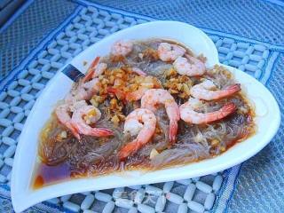 蒜油粉丝蒸虾仁的做法步骤：9