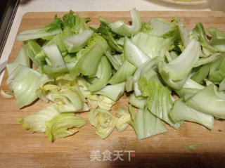 节后清肠----------咸蛋芥菜汤的做法步骤：2