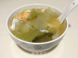 节后清肠----------咸蛋芥菜汤的做法步骤：9