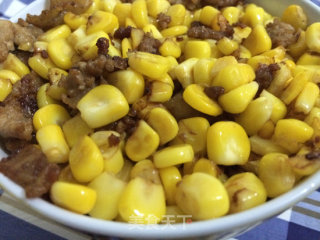 玉米炒碎肉----减肥的食谱的做法步骤：6
