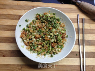 肉渣葱香饼的做法步骤：4