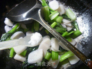 紫青菜炒年糕的做法步骤：9