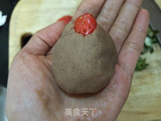 雪人草莓大福的做法步骤：6